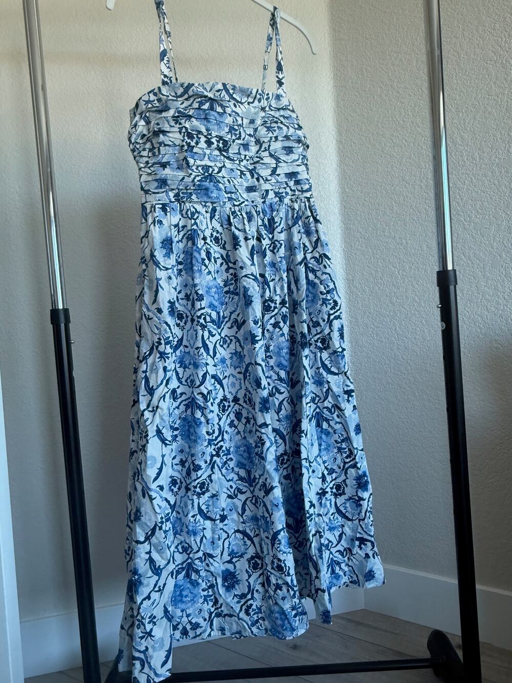 NEW Abercrombie & Fitch Emerson Poplin Wide Strap Midi NWT Large